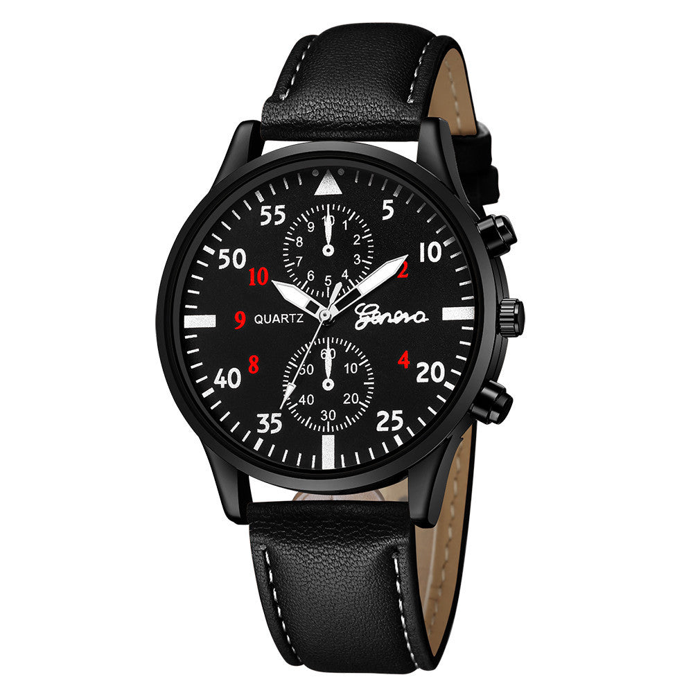 Montre Homme Casual 42mm – Quartz Précision & Bracelet PU Élégant