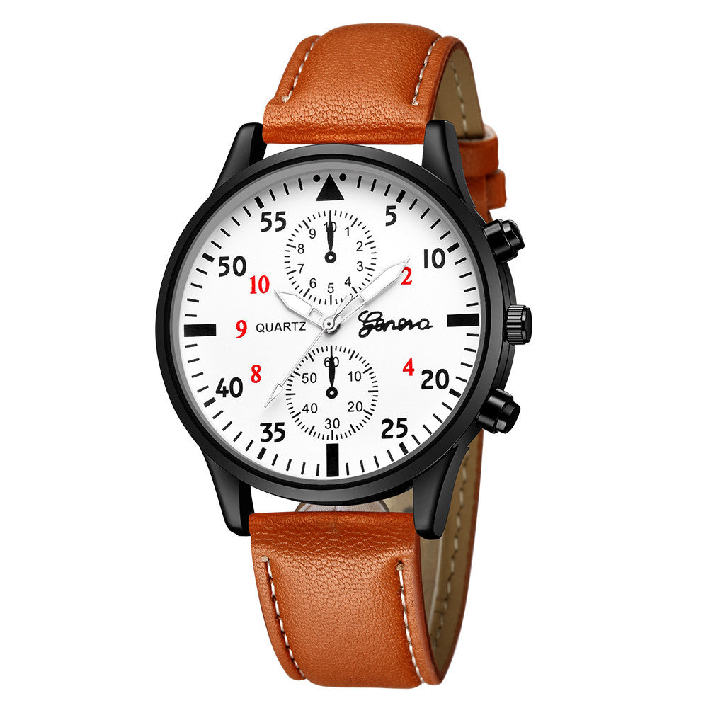 Montre Homme Casual 42mm – Quartz Précision & Bracelet PU Élégant