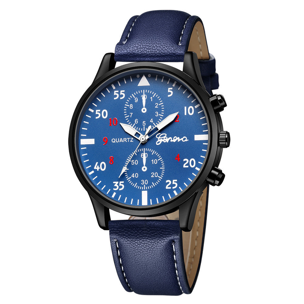 Montre Homme Casual 42mm – Quartz Précision & Bracelet PU Élégant