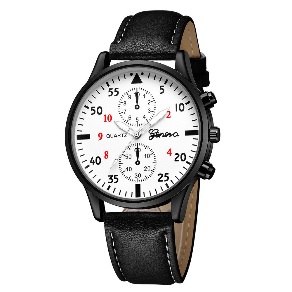 Montre Homme Casual 42mm – Quartz Précision & Bracelet PU Élégant